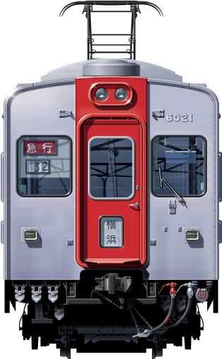 S6021n@A~ԁ@ʃCXg@tgr[CXg@CXg ͓S sotetsu Railway illustration  front view