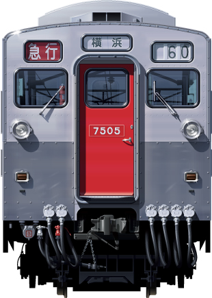 S7000n@ʃCXg@tgr[CXg@CXg ͓S @S@A~jE@sotetsu Railway illustration  front view