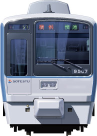 S9000n@ʃCXg@tgr[CXg@CXg ͓S @S@A~jE@sotetsu Railway illustration  front view 