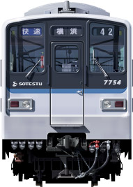 S@V7000n@ʃCXg@tgr[CXg@CXg ͓S @S@A~jE@sotetsu Railway illustration  front view 