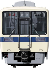 ���c�}8000�`�@���ʃC���X�g�@�t�����g�r���[�C���X�g�@�C���X�g�@��^�ԗ� 20m���@Odakyu Railway illustration  front view