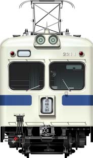 ���c�}2200�`�@���ʃC���X�g�@�t�����g�r���[�C���X�g�@�C���X�g�@Odakyu Railway illustration  front view
