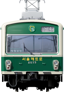 �؍� �\�E�����ʎs�n���S���� 2000�n�@�d�@�q�`���b�p����@�\�E����ʌ��Ё@���ʃC���X�g�@�C���X�g�@�t�����g�r���[�C���X�g�@�\�E���s�@�񎢓��ʎs�n�c���Ё@����s�@�ؚ��@��ؖ����@South Korea�@Seoul�@Underground�@Subway�@illustration sideview front view