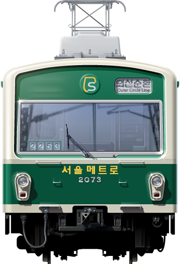 �؍� �\�E�����ʎs�n���S���� 2000�n�@�d�@�q�`���b�p����@�\�E����ʌ��Ё@���ʃC���X�g�@�C���X�g�@�t�����g�r���[�C���X�g�@�\�E���s�@�񎢓��ʎs�n�c���Ё@����s�@�ؚ��@��ؖ����@South Korea�@Seoul�@Underground�@Subway�@illustration sideview front view