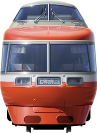 ���c�}7000�`�@���ʃC���X�g�@���}�@���}���X�J�[�@�t�����g�r���[�C���X�g�@�C���X�g�@LSE�� Luxury Super Express Romancecar Odakyu Railway illustration  front view